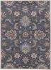 trc-626 marine blue/light blue grey and black wool hand tufted Rug